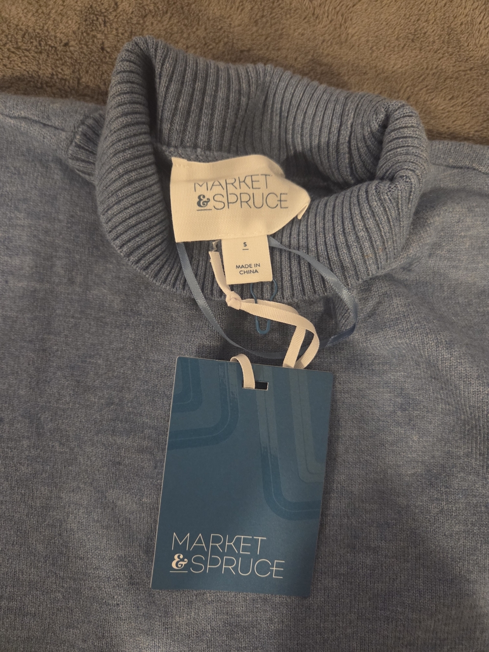Market & Spruce Women's Soft Sky Blue Sweater Dress -Small